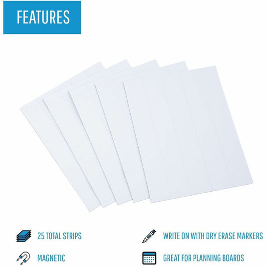 MasterVision 6" Magnetic Dry Erase Strips (FM2518)