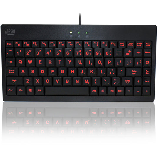 Adesso 3 Colors Illuminated 2x Largeusbkeyboard (AKB110EB)