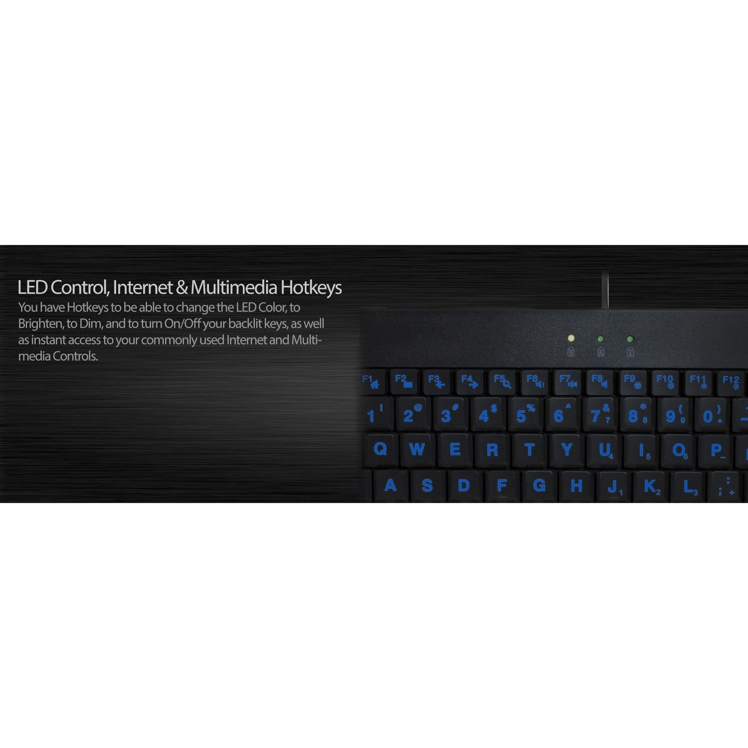 Adesso 3 Colors Illuminated 2x Largeusbkeyboard (AKB110EB)