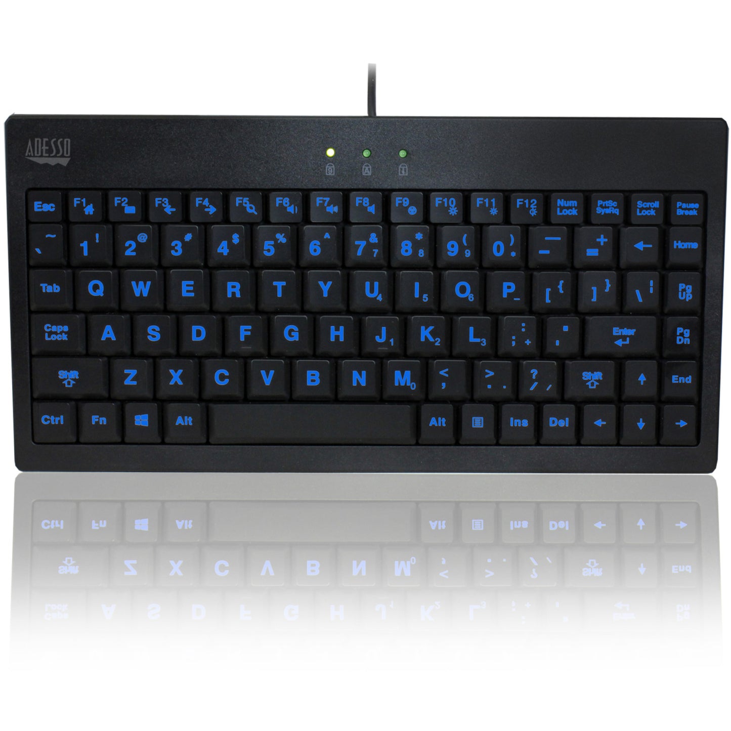 Adesso 3 Colors Illuminated 2x Largeusbkeyboard (AKB110EB)