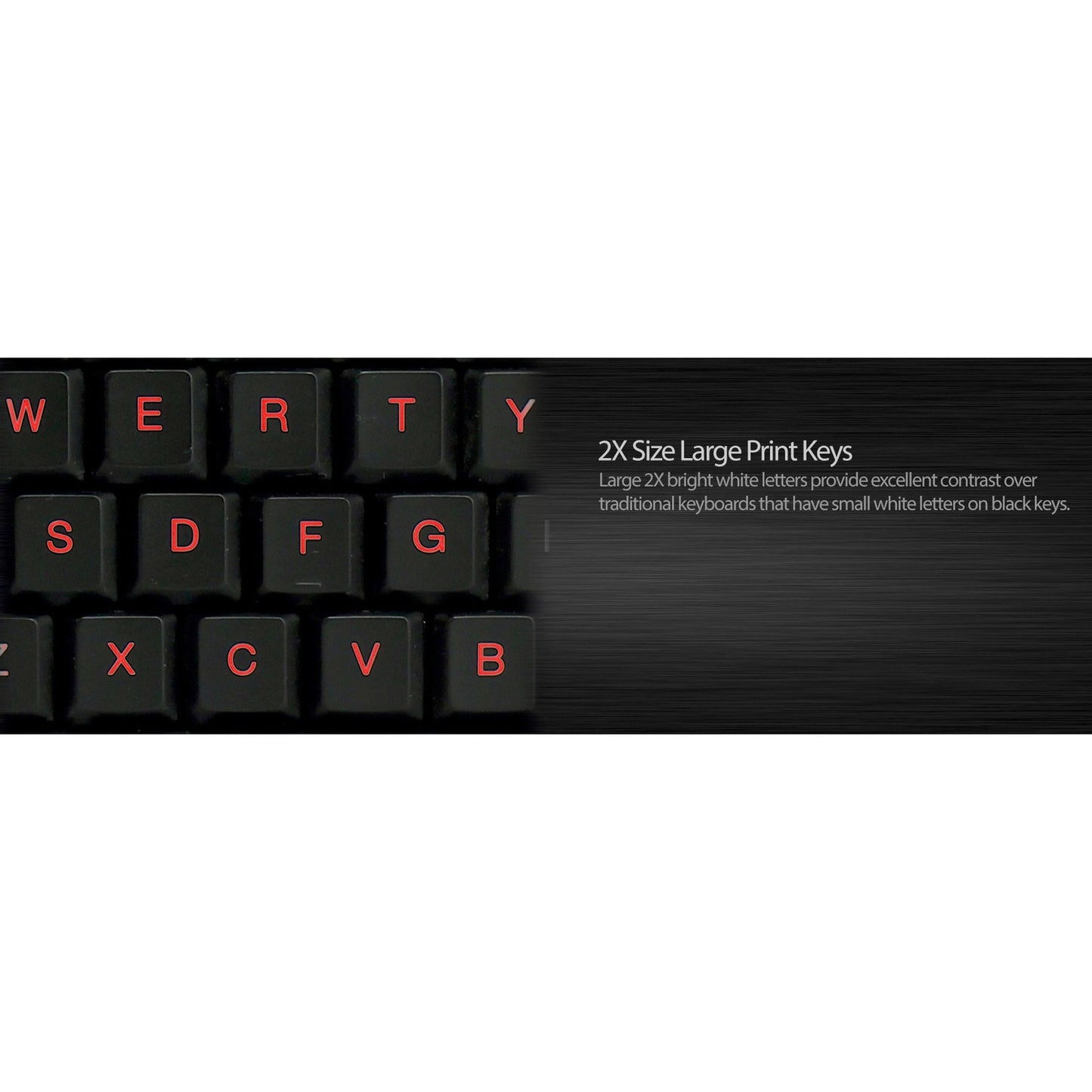 Adesso 3 Colors Illuminated 2x Largeusbkeyboard (AKB110EB)