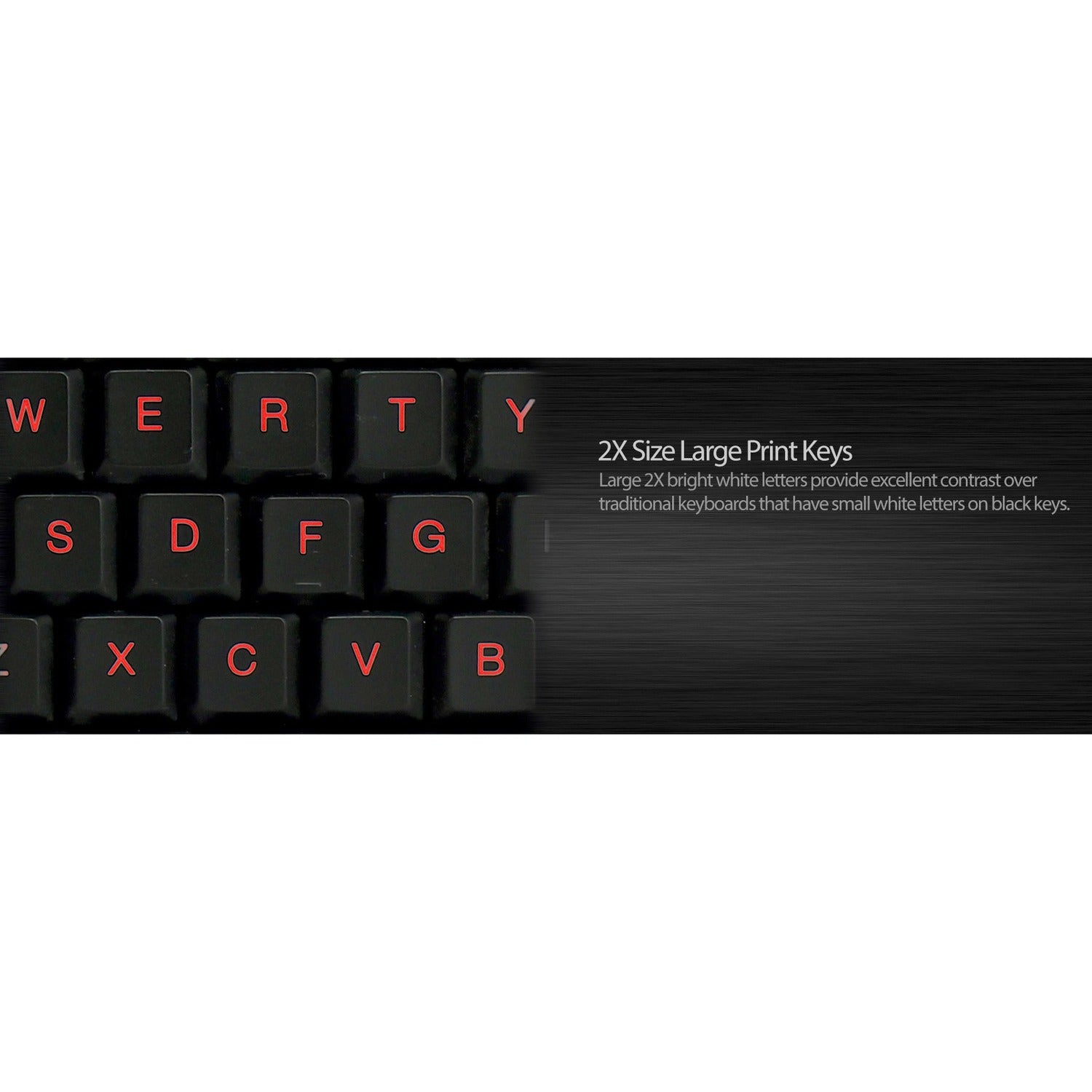 Adesso 3 Colors Illuminated 2x Largeusbkeyboard (AKB110EB)