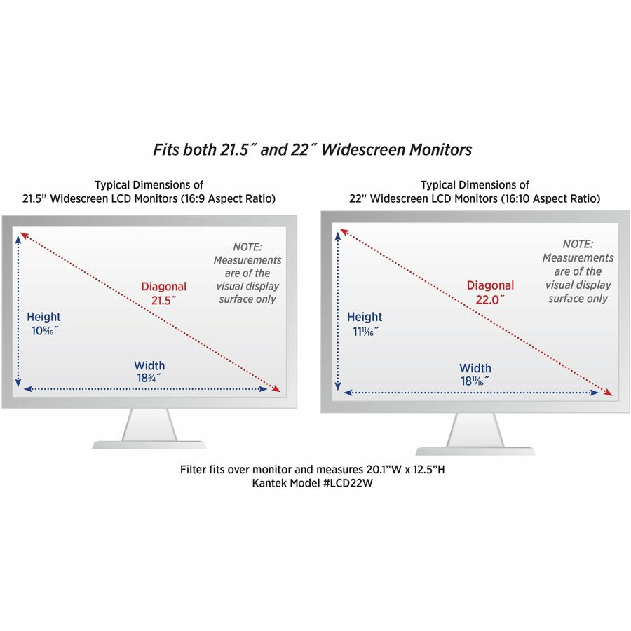 Kantek LCD Protective Filter Silver (LCD22W)