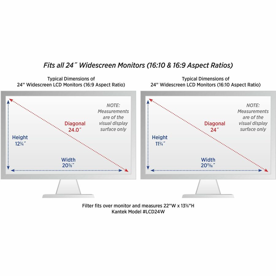 Kantek LCD Protect Glare Filter 24in Widescreen Monitors (LCD24W)