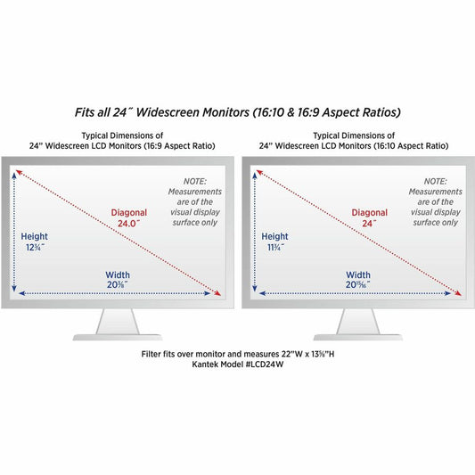 Kantek LCD Protect Glare Filter 24in Widescreen Monitors (LCD24W)