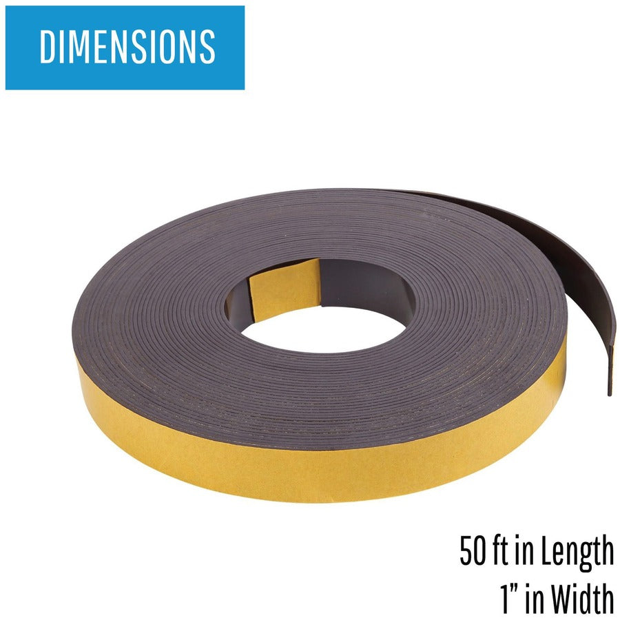 MasterVision 1"x50' Adhesive Magnetic Tape (FM2021)