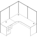 Lorell 180-degree Straight Panel Connectors (90259)