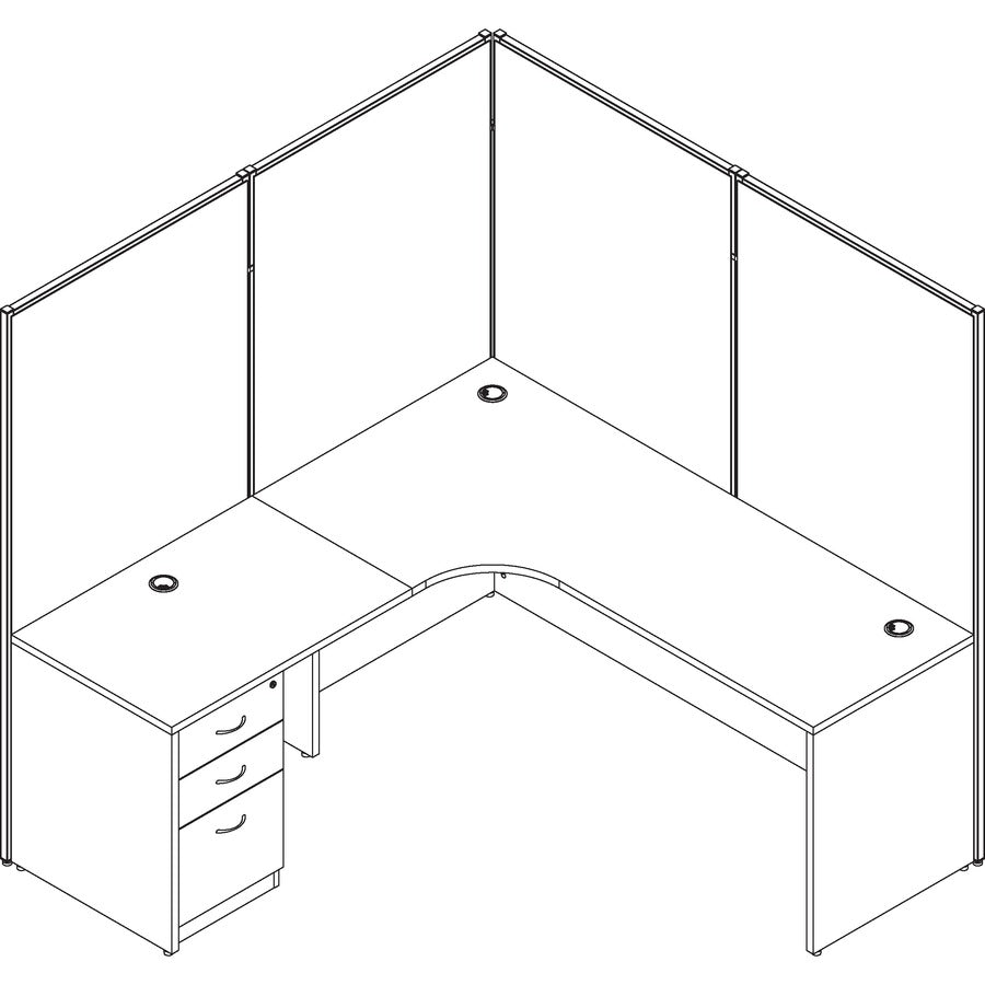 Lorell 180-degree Straight Panel Connectors (90259)