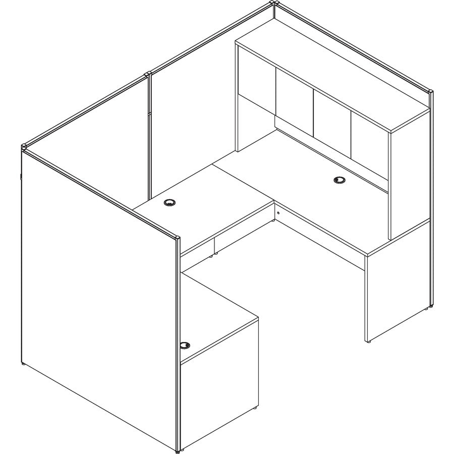 Lorell 180-degree Straight Panel Connectors (90259)