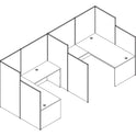 Lorell 180-degree Straight Panel Connectors (90259)