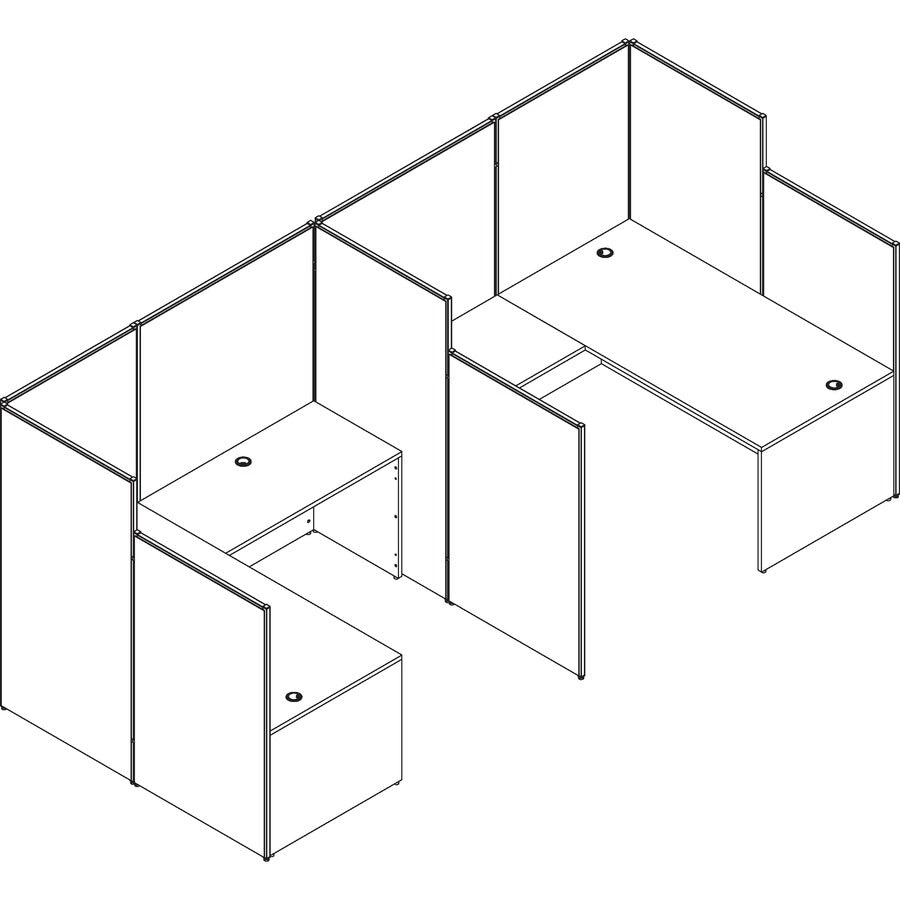 Lorell 180-degree Straight Panel Connectors (90259)