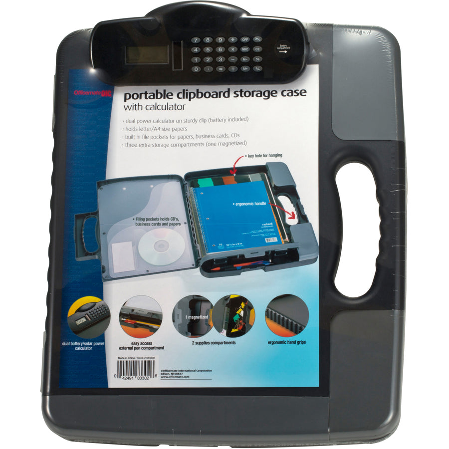 Officemate Portable Storage Clipboard with Calculator (83302)