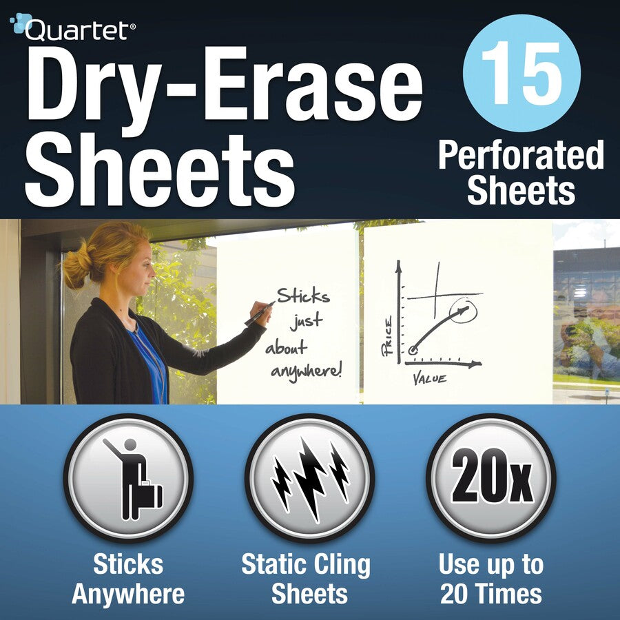 Quartet Anywhere Dry-Erase Sheets (85563)