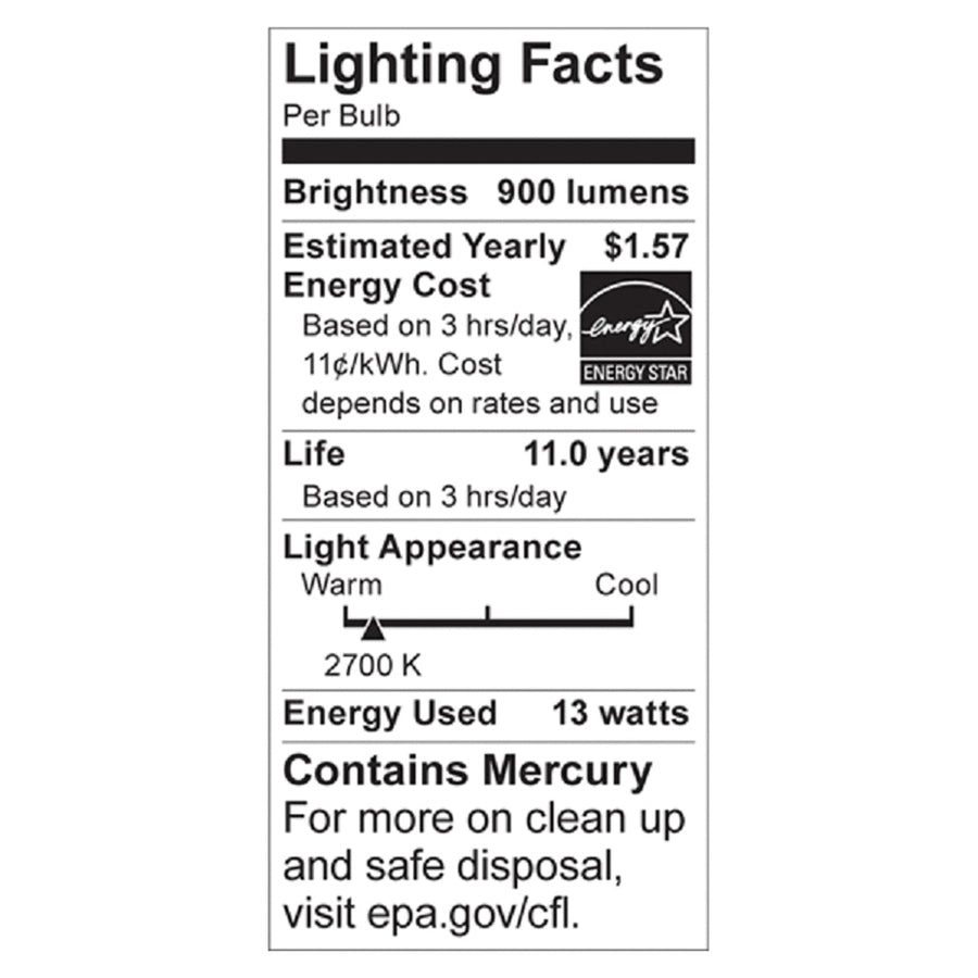 Satco 13-watt Fluorescent T2 Spiral CFL Bulb (S6235)