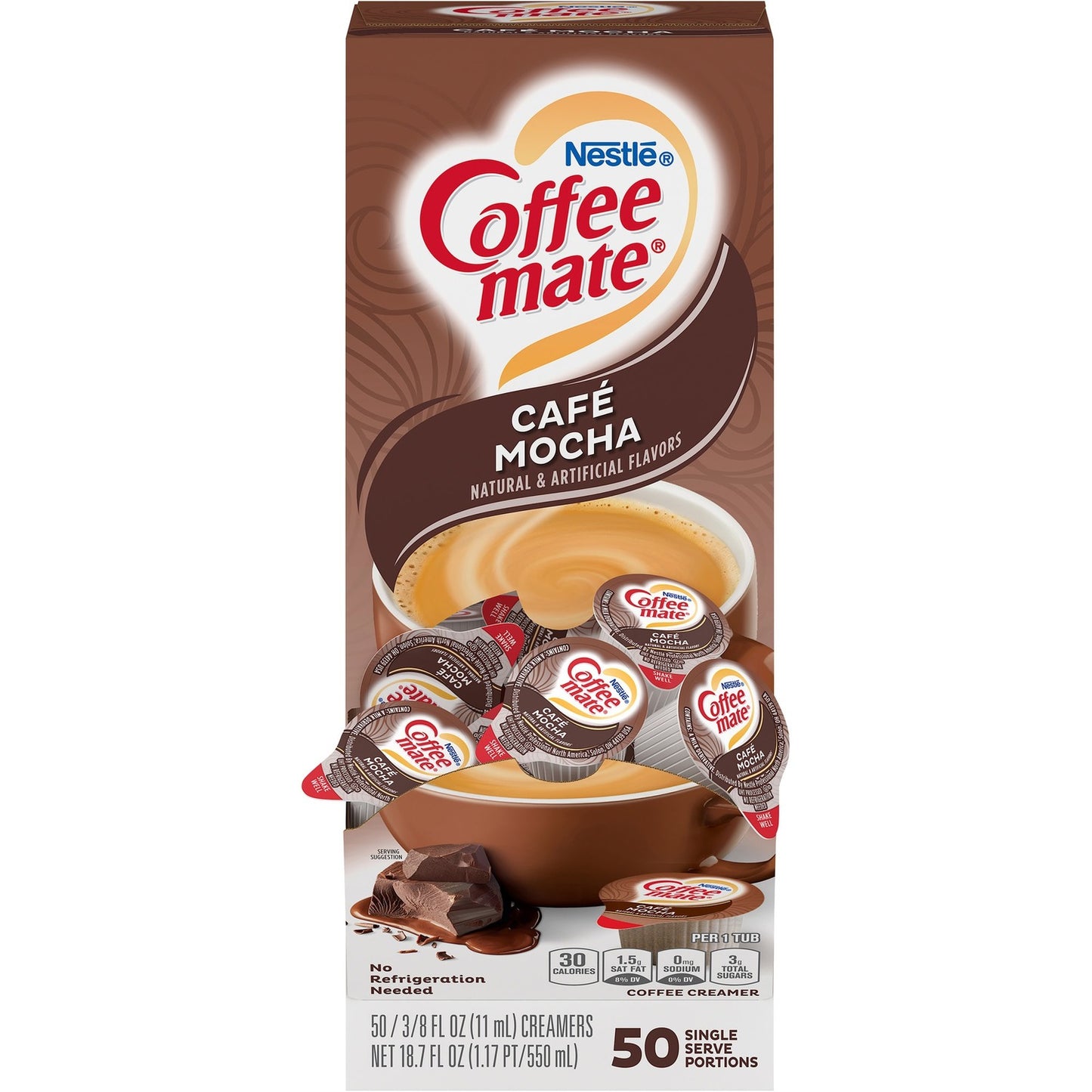 Coffee-mate Coffee mate Cafe Mocha Liquid Creamer Singles - Gluten-Free (35115)