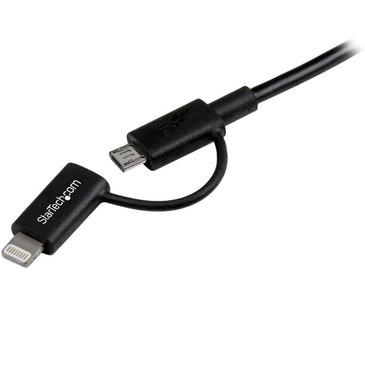 StarTech 1m Ligthning Or Micro Usb To Usb Cable (LTUB1MBK)