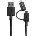 StarTech 1m Ligthning Or Micro Usb To Usb Cable (LTUB1MBK)