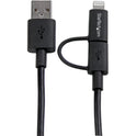 StarTech 1m Ligthning Or Micro Usb To Usb Cable (LTUB1MBK)