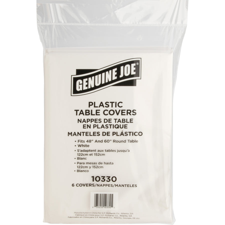 Genuine Joe Plastic Round Tablecovers (10330CT)