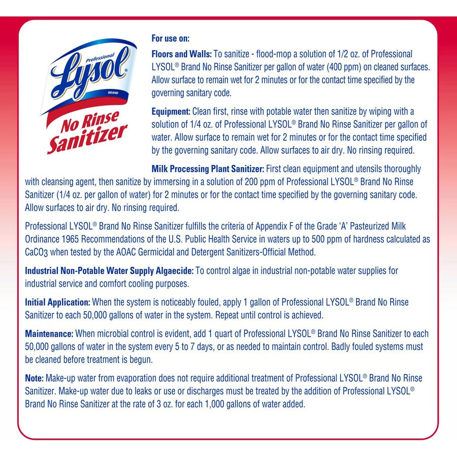 Professional Lysol No Rinse Sanitizer (74389)