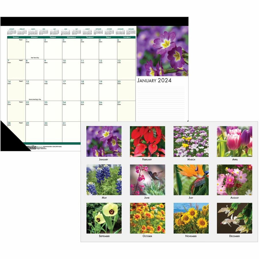 House of Doolittle EarthScapes Flowers 18-1/2" Desk Pad (1596)