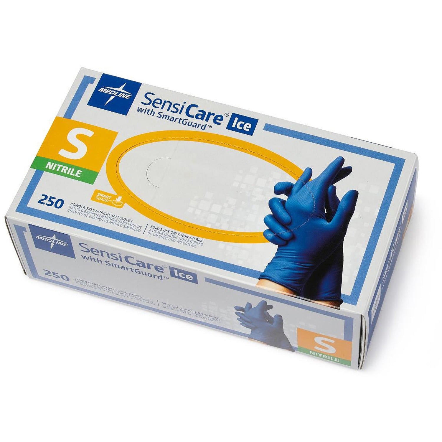 Medline SensiCare Ice Blue Nitrile Exam Gloves (MDS6801)