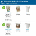 Dixie PerfecTouch 10 oz Hot Coffee Cup and Lid Sets by GP Pro (5310COMBO6CT)