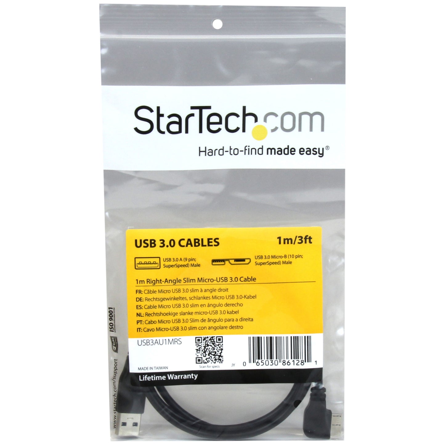 StarTech 1m 3ft Slim Micro Usb 3.0 Cable - M/m (USB3AU1MRS)