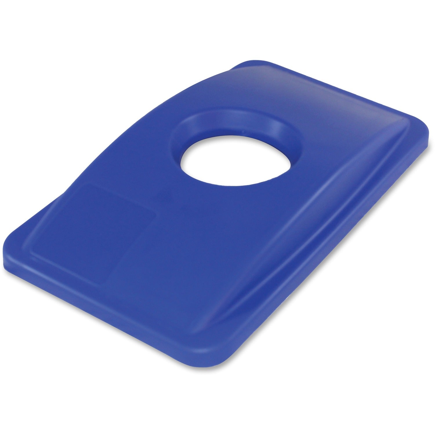 Thin Bin Round Cut Out Blue Lid (702511)