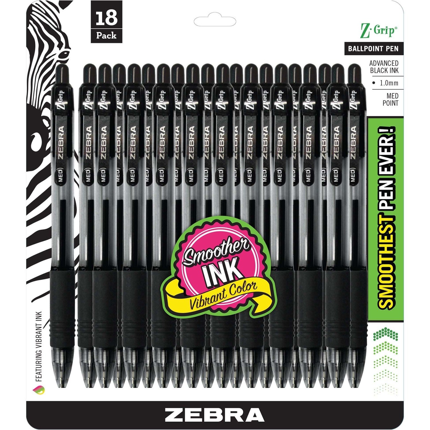 Zebra Z-Grip Retractable Ballpoint Pens (22218)