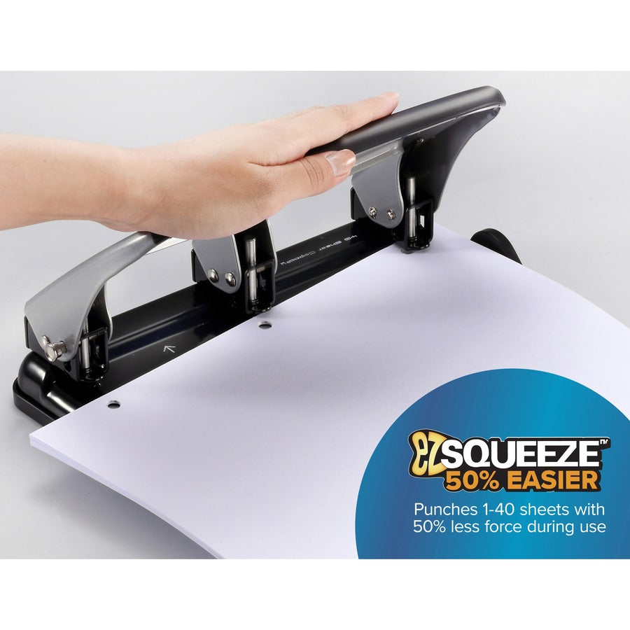 Bostitch EZ Squeeze 40-sheet 3-Hole Punch (HP40)