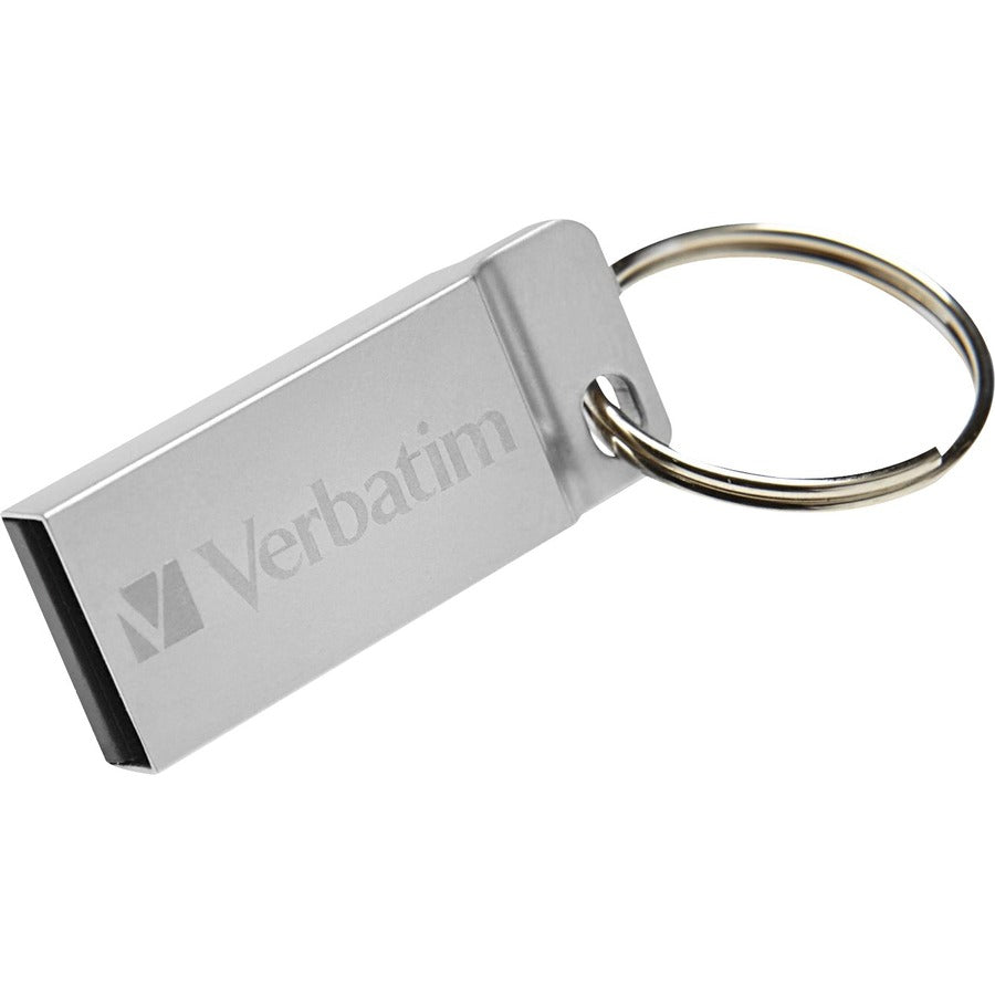 Verbatim 64GB Metal Executive USB Flash Drive - Silver (98750)