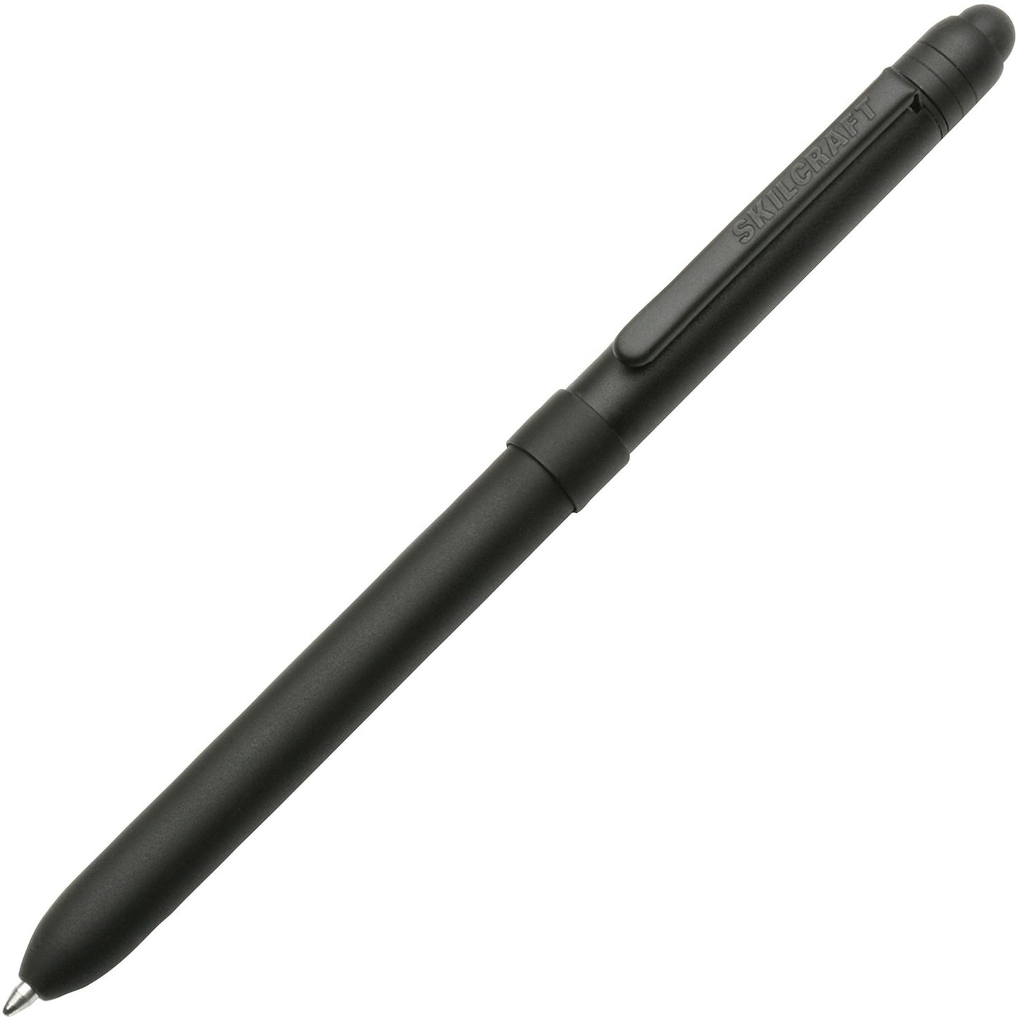 AbilityOne 7520016461095, SKILCRAFT B3 Aviator Multi-Color Ballpoint Pen/Pencil/Stylus, Retractable, 0.5 mm, Black/Red Ink, Black Barrel