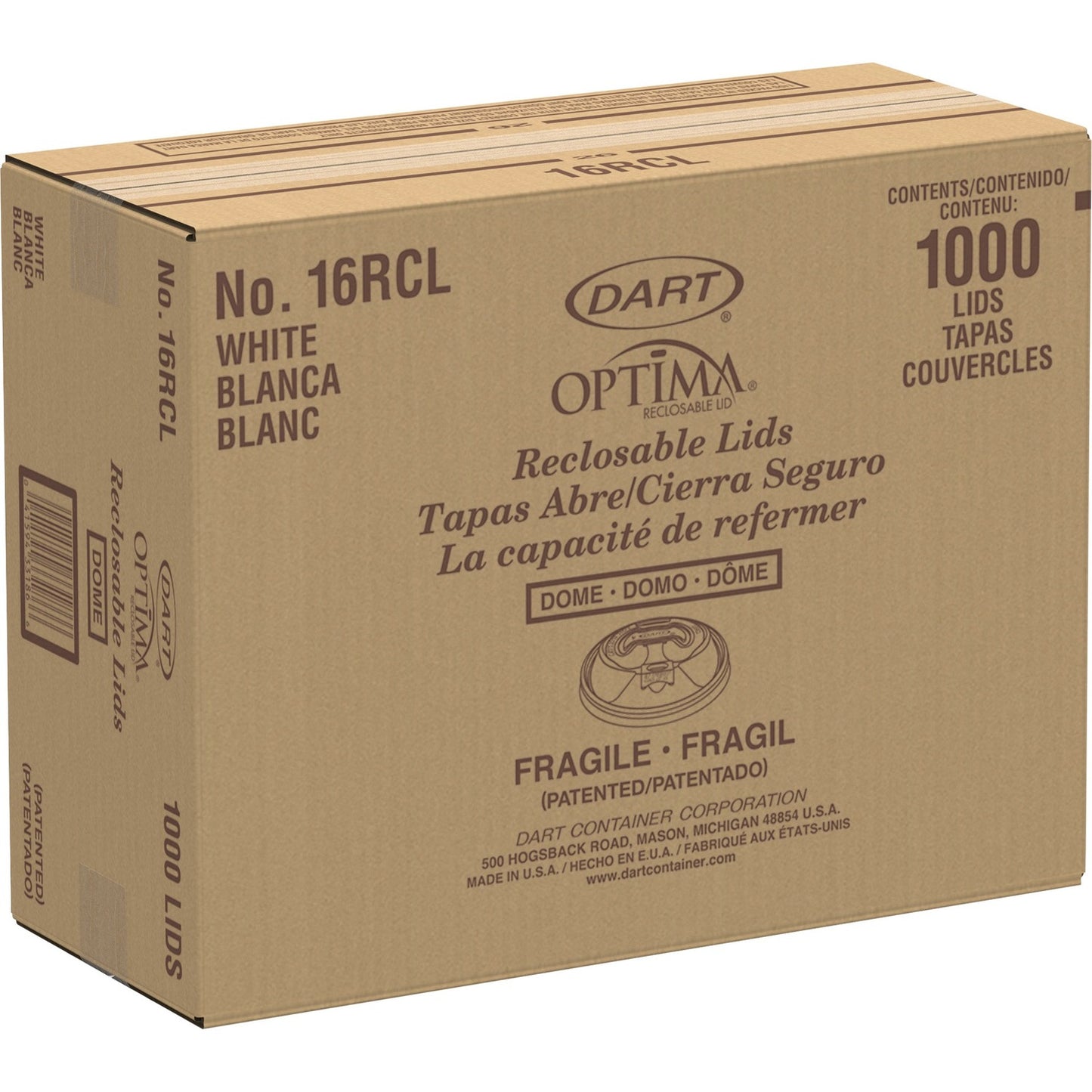 Dart Reclosable Hot Beverage Cup Lid (16RCLCT)