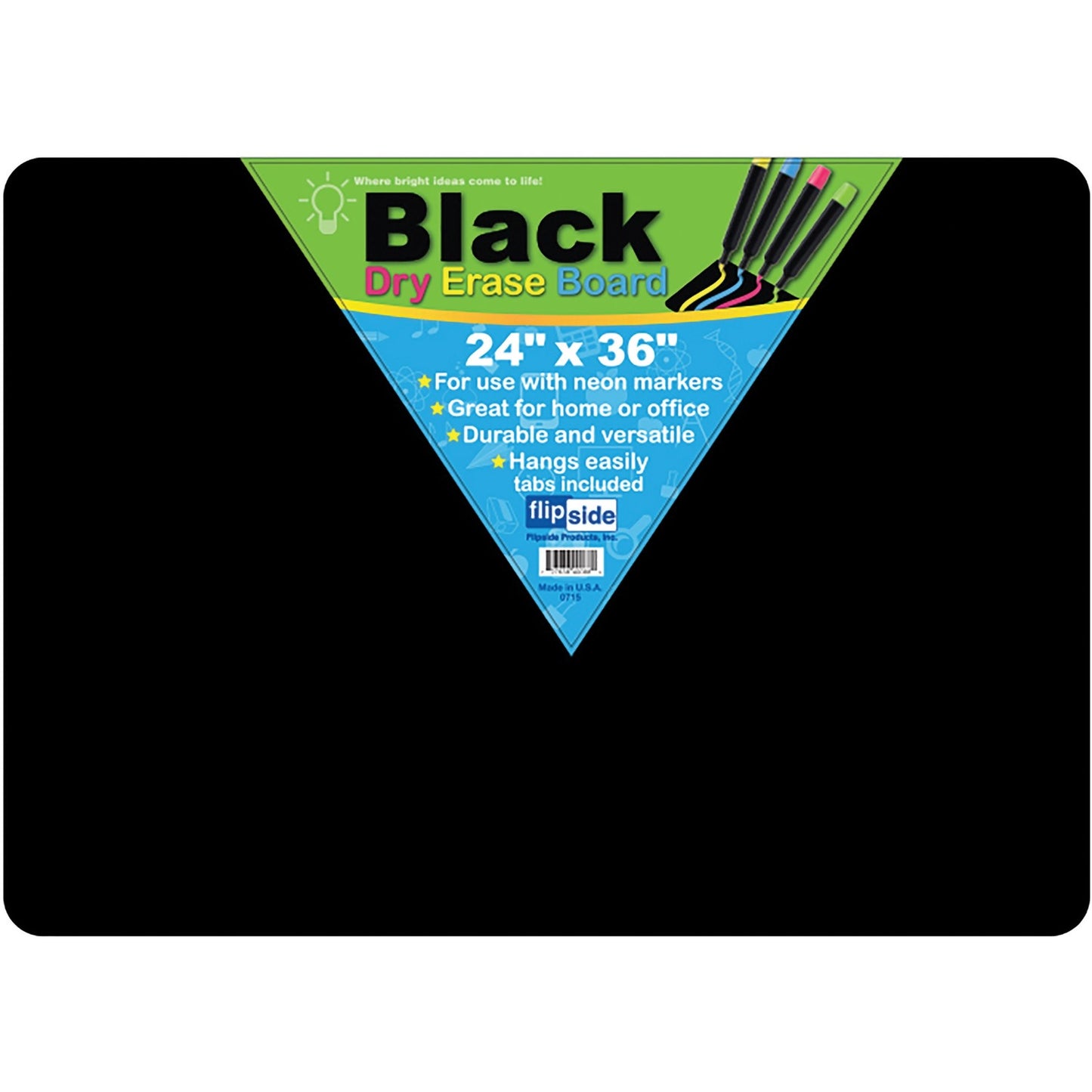 Flipside Products Flipside Black Dry Erase Board (40088)