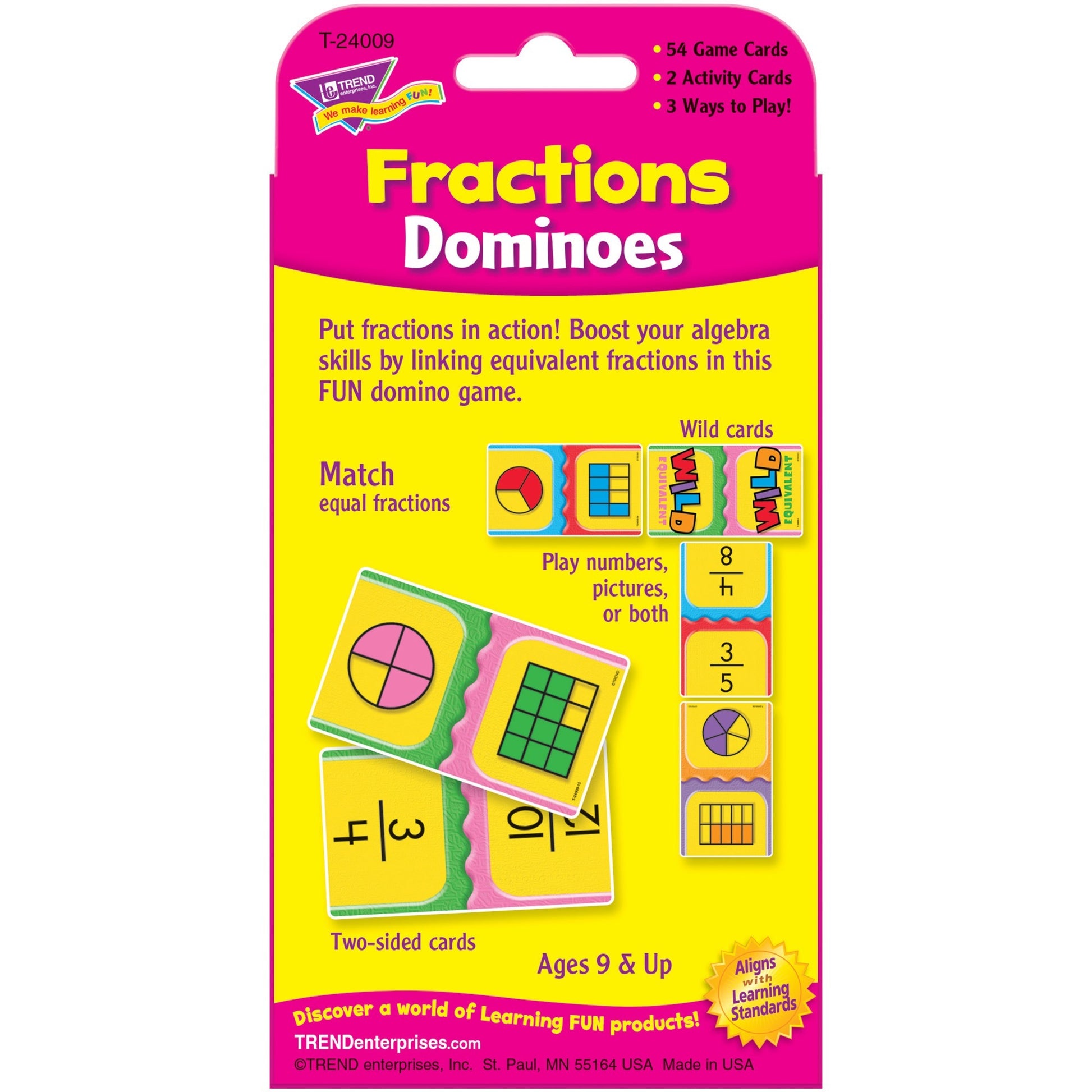 Trend Fractions Dominoes Challenge Cards Game (24009)