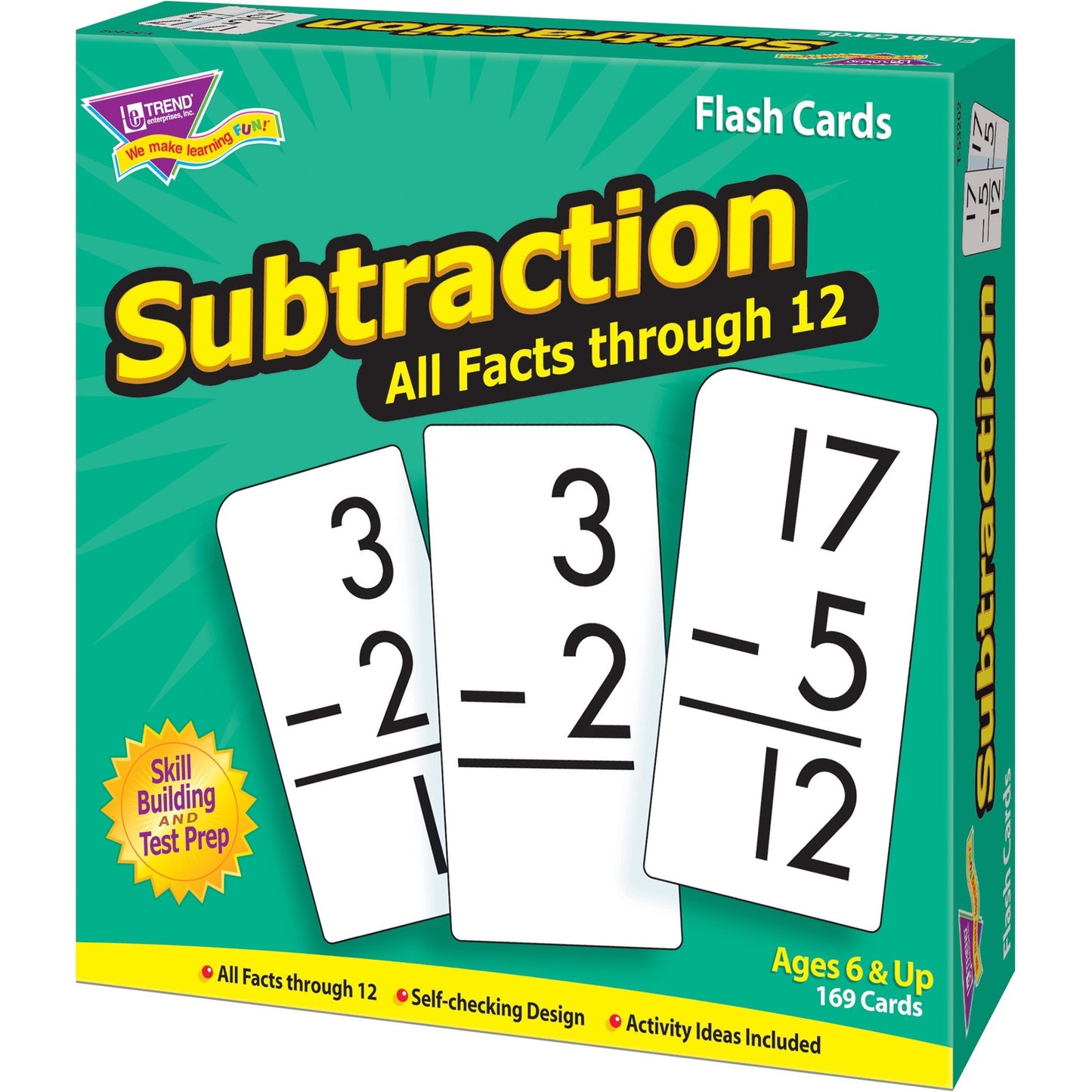 Trend Subtraction all facts through 12 Flash Cards (53202)