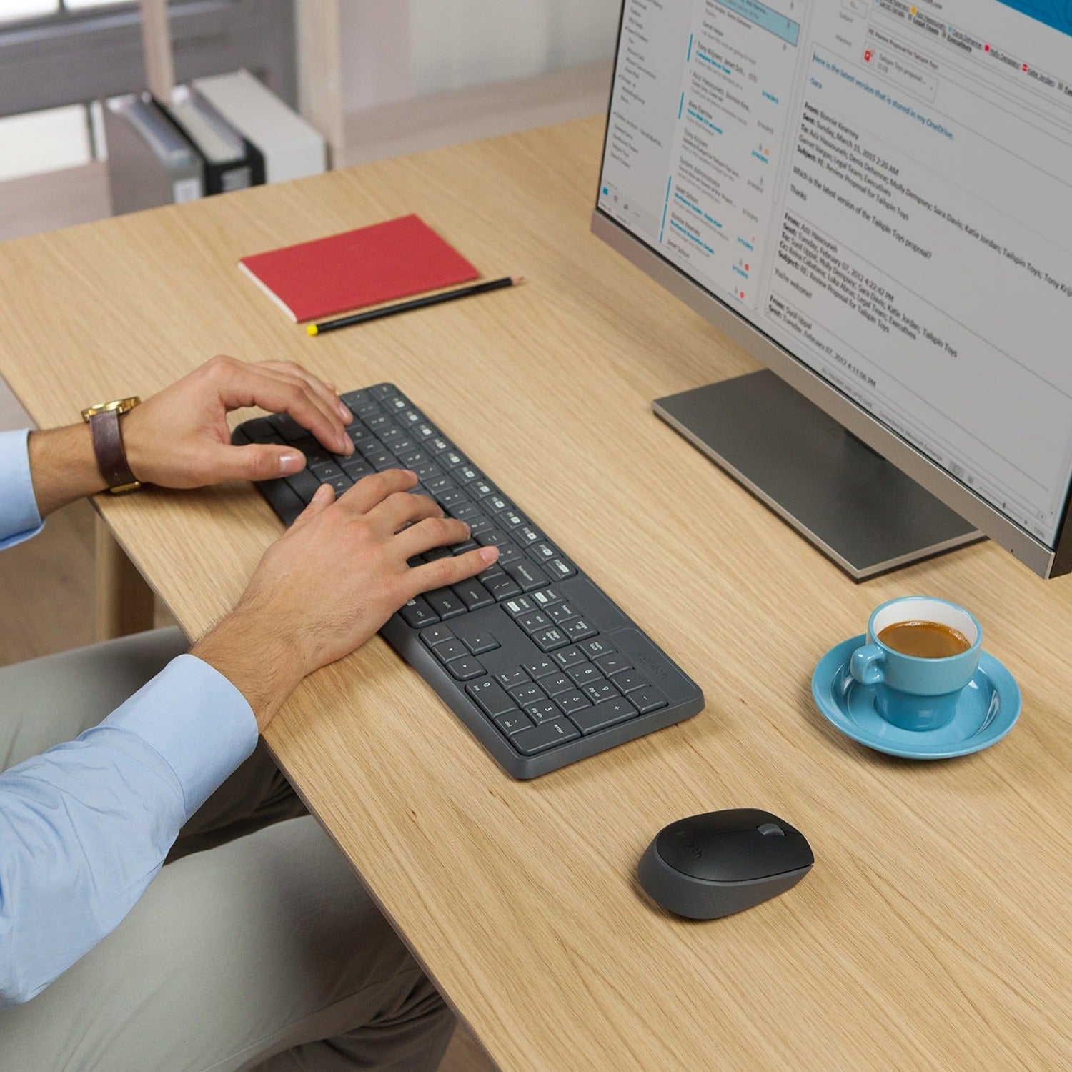 Logitech Mk235 Wireless Keyboard And Mouse (grey) (920007897)