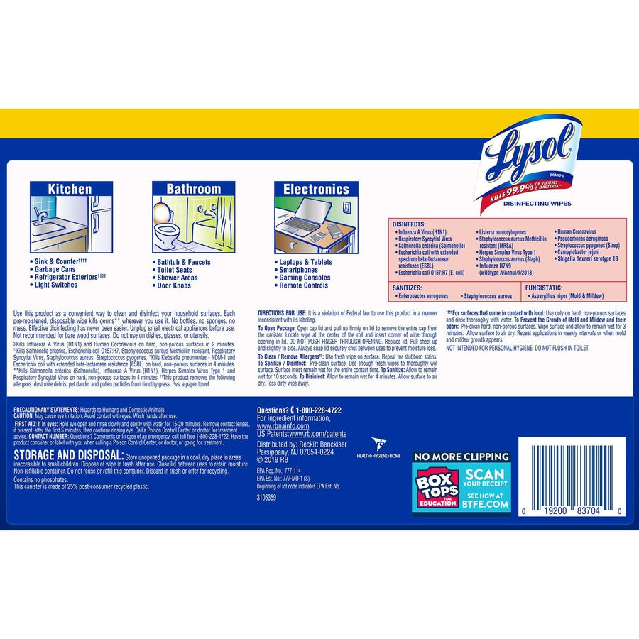 Lysol 4-pack Disinfecting Wipes (90641)