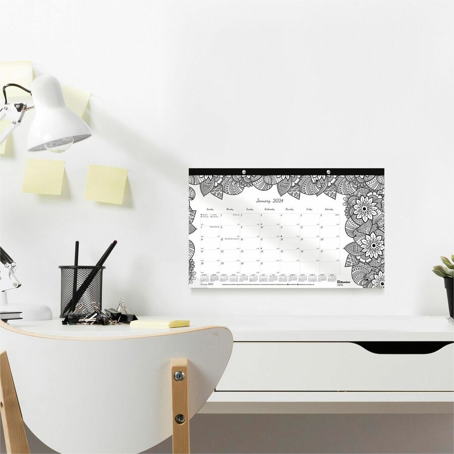 Blueline DoodlePlan Compact Desk Pad - Botanica (C2917001)