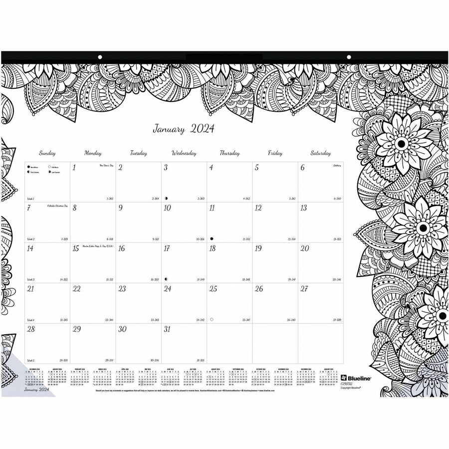 Blueline DoodlePlan Desk Pad - Botanica (C2917311)