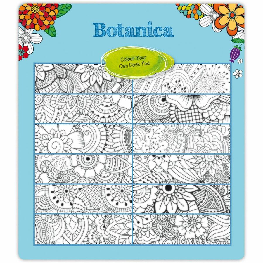 Blueline DoodlePlan Desk Pad - Botanica (C2917311)