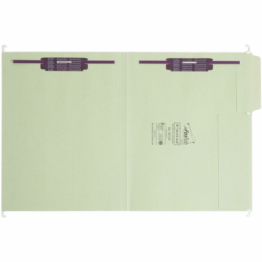 Smead FasTab 1/3 Tab Cut Letter Recycled Fastener Folder (65120)