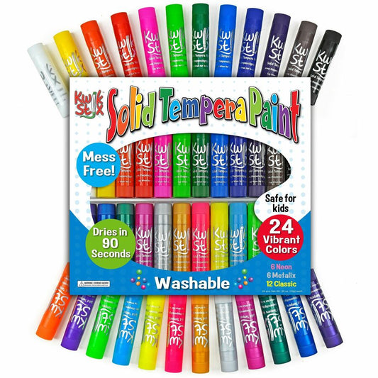 The Pencil Grip Tempera Paint 24-color Mess Free Set (604)