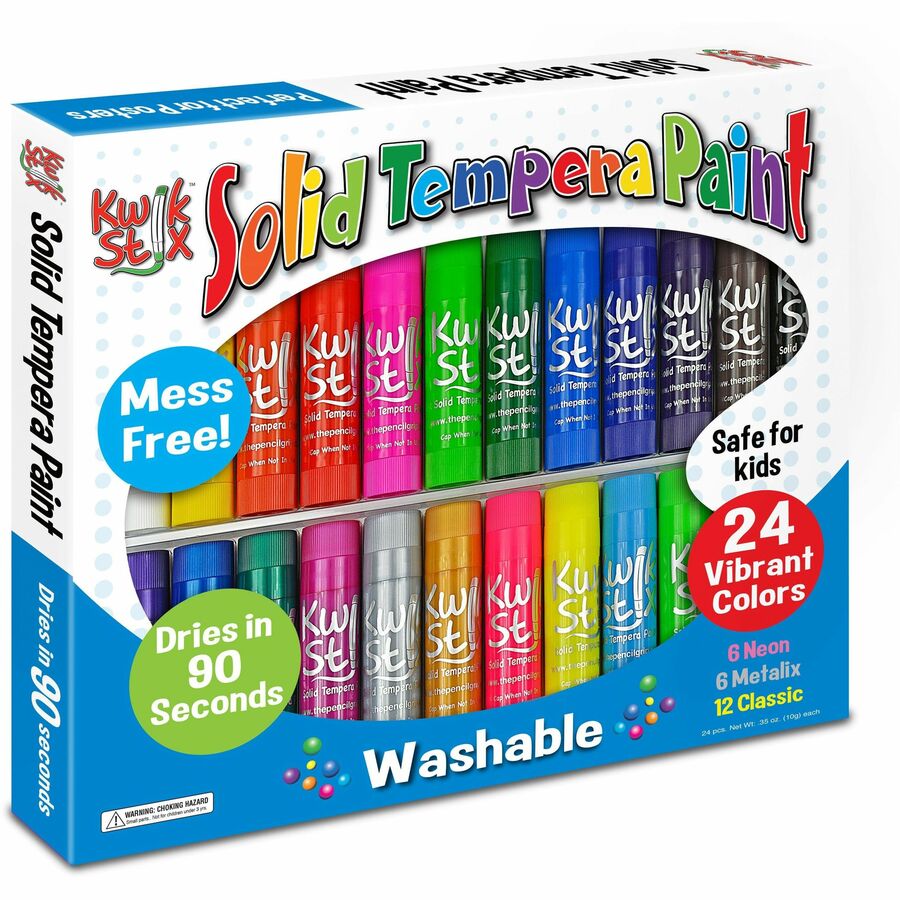 The Pencil Grip Tempera Paint 24-color Mess Free Set (604)