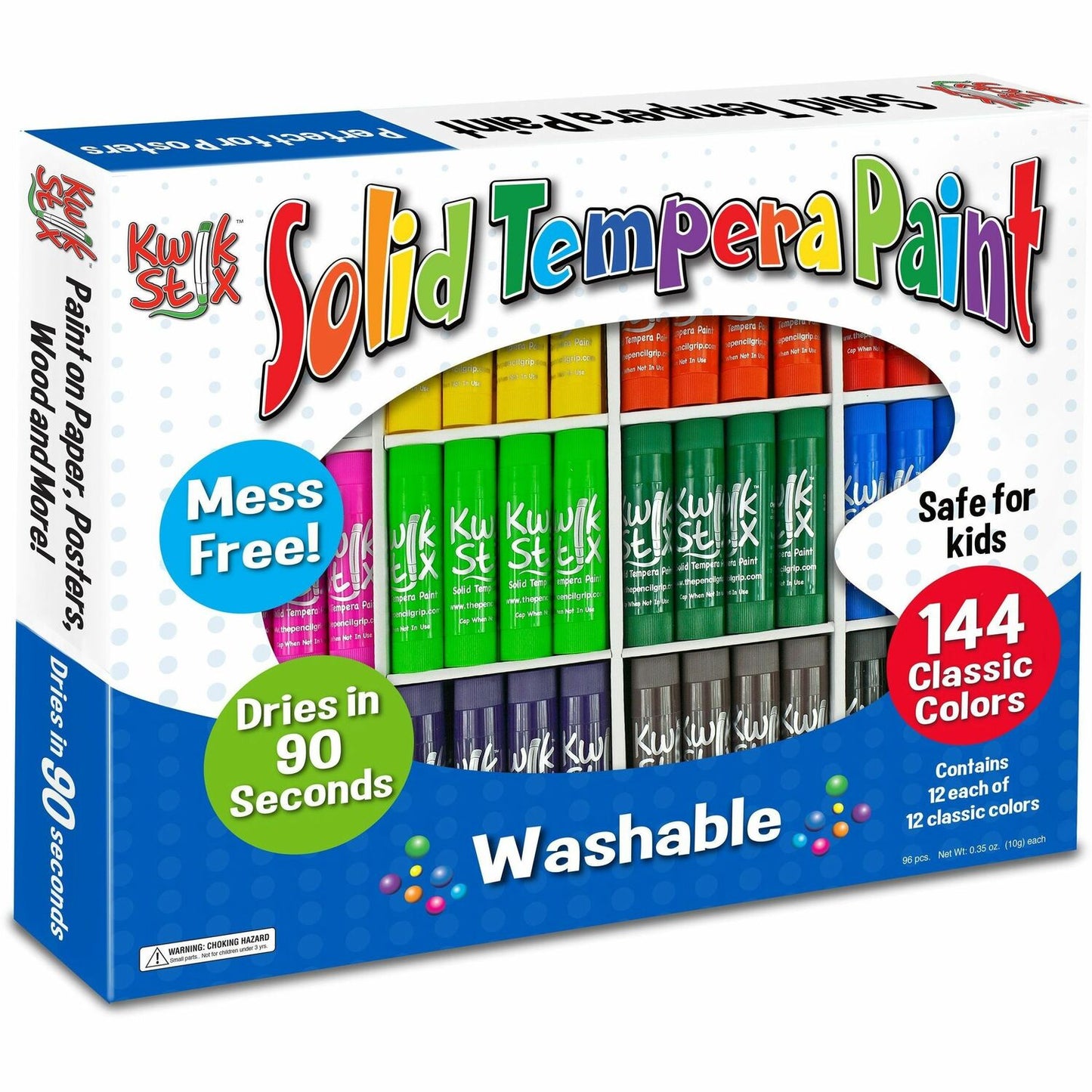 The Pencil Grip Kwik Stix 144-Piece Tempera Paint Sticks (644)