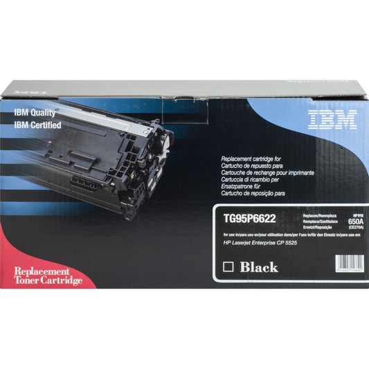 IBM Remanufactured Laser Toner Cartridge - Alternative for HP 650A (CE270A) - Black - 1 Each (TG95P6622)