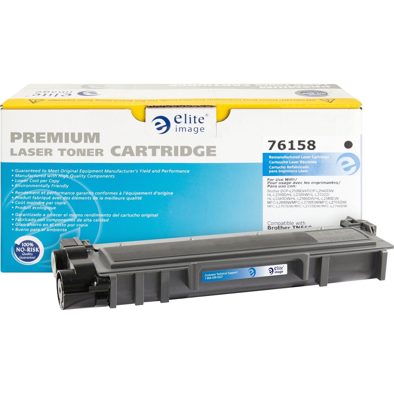 Elite Image Remanufactured Toner Cartridge - Alternative for Brother (TN660) (76158)