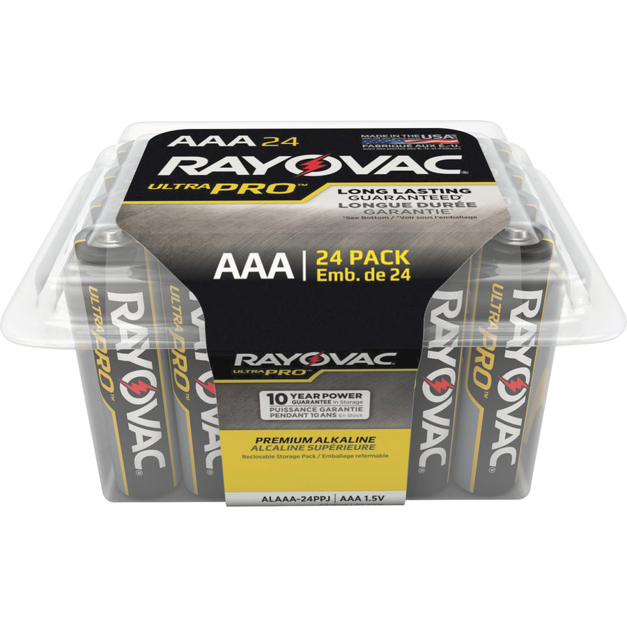 Rayovac Ultra Pro Alka AAA Batteries Storage Pack of 24 (ALAAA24PPJCT)