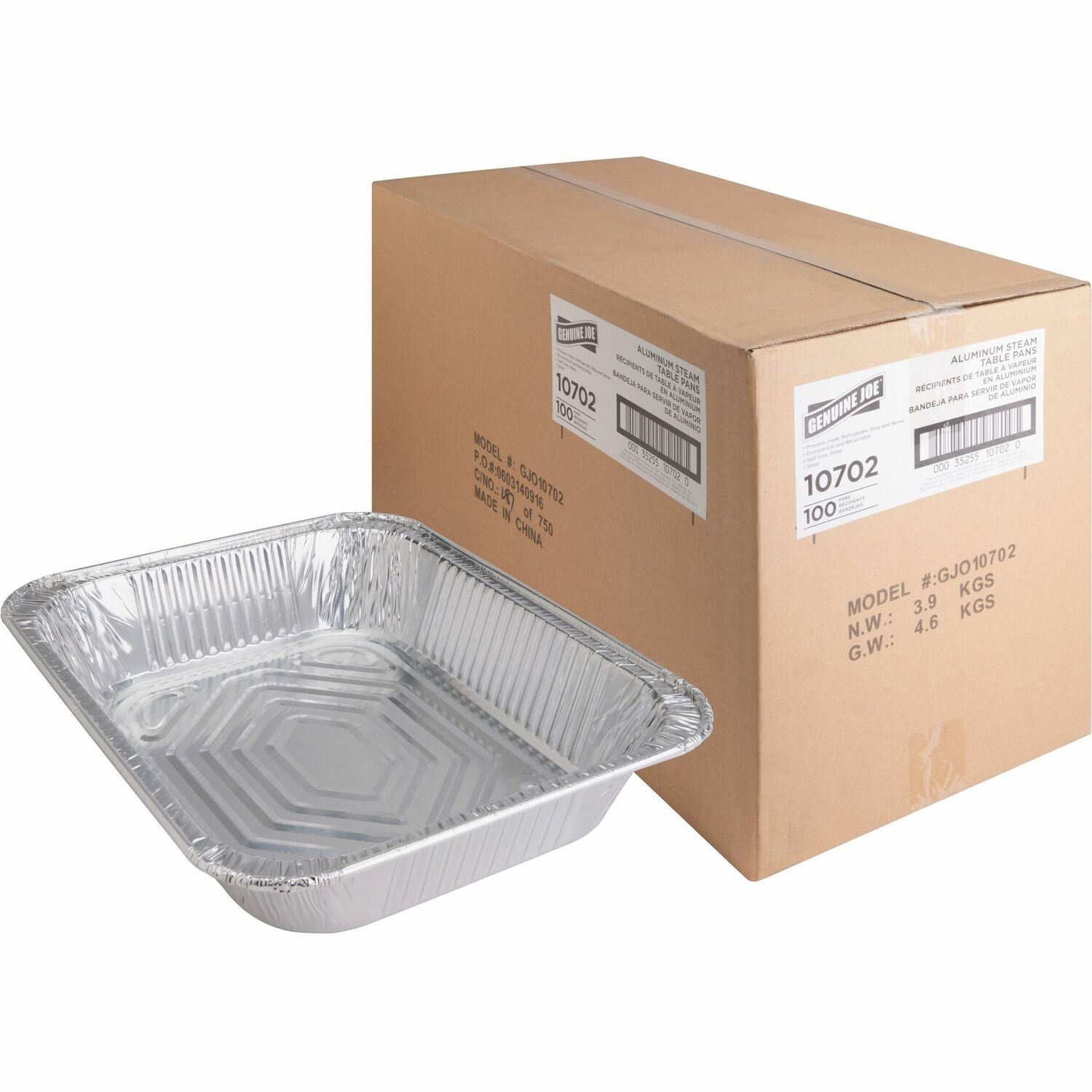 Genuine Joe Half-size Disposable Aluminum Pan (10702)